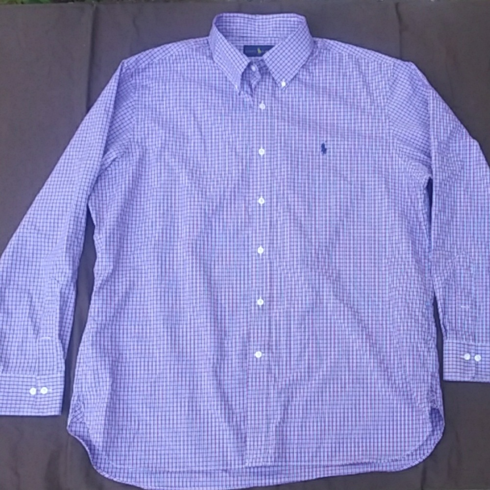 Ralph lauren mns l/s dress shirt. Sz-17 neck 34/35